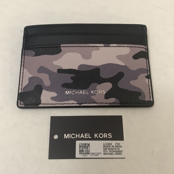 MICHAEL KORS Black Multi, Leather Card Case Wallet/NWT - Picture 6 of 12